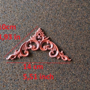 Vintage  ornate resin corners set 4pcs 3,93 x 3,93 in, resin corners for furniture makeover, vintage upcycling, furniture appliques