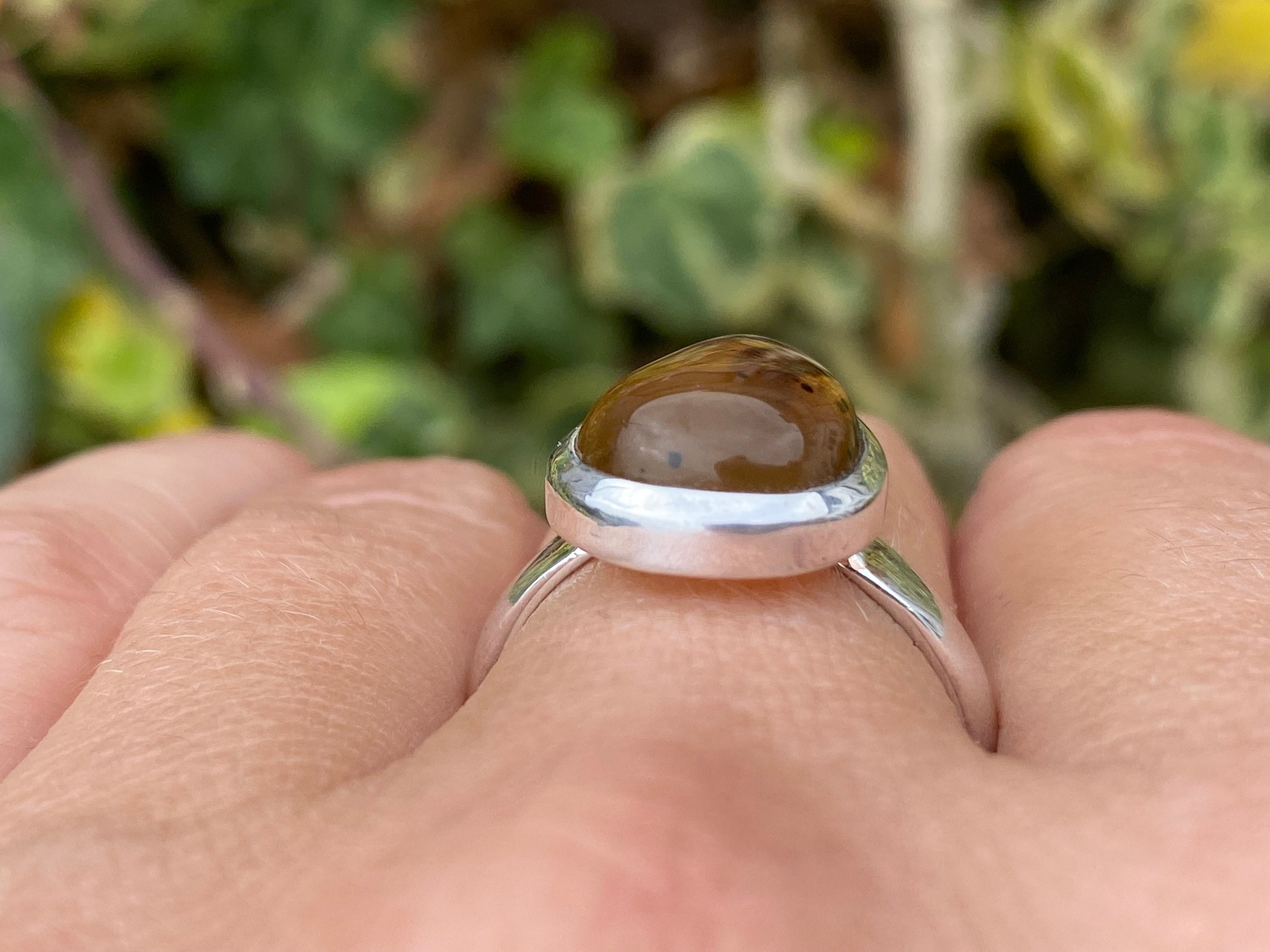 モンタナアゲート925シルバーリング - サイズN1/2 - 天然モンタナ