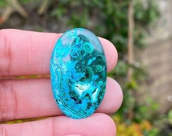 Chrysocolla  Malachite cabochon 34x22mm - Chrysocolla Malachite Gemstone - Loose Chrysocolla Malachite - Natural Malachite and Chrysocolla