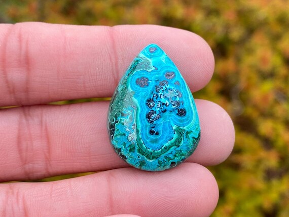 Chrysocolla  Malachite cabochon 28x20mm - Chrysocolla Malachite Gemstone - Loose Chrysocolla Malachite - Natural Malachite and Chrysocolla