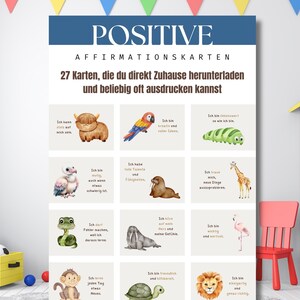 Cartes d'affirmation positives Cartes d'apprentissage positives pour enfants Cartes postales créatives pour enfants de maternelle et d'école pour s'amuser et développer sa confiance en soi