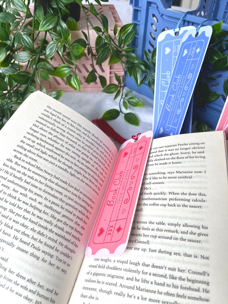 Book Club Ticket Bookmark: Soft Matte Lamination with Tassel image 2