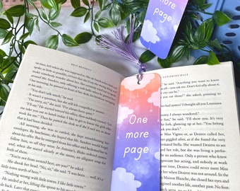 Sunset Clouds Bookmark with Tassel: One More Page Design