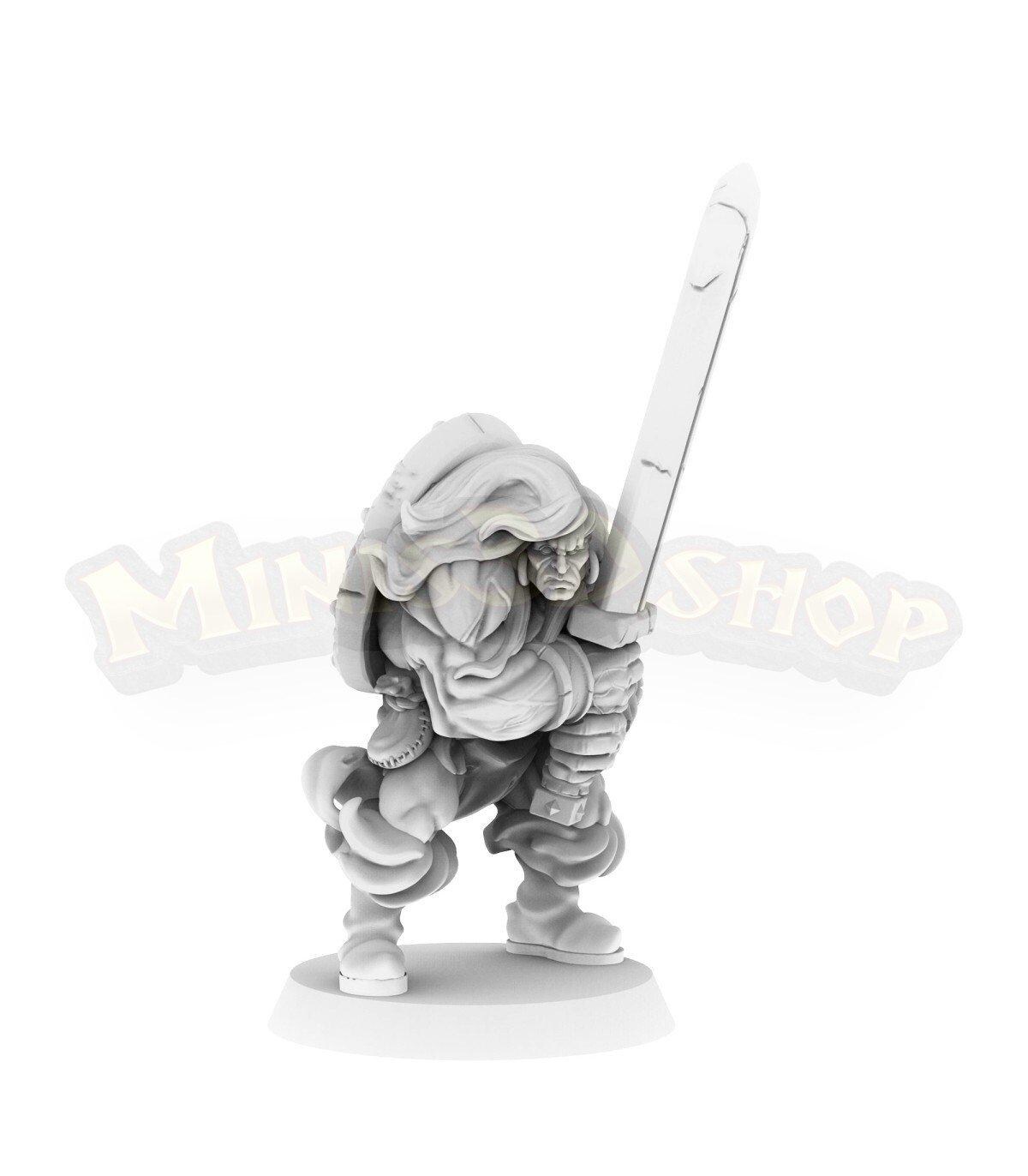 Korthjar Storm-Hull Barbarian stone sword FA052