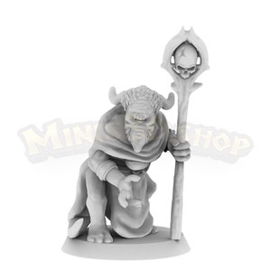 Fimir Shaman, Warrior HQ Dungeon by Minis3D & Enfenix Fimir Hechicero