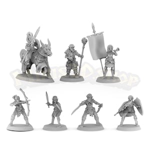 Elf: Archer, Mage, Knight - HQ Dungeon by Minis3D