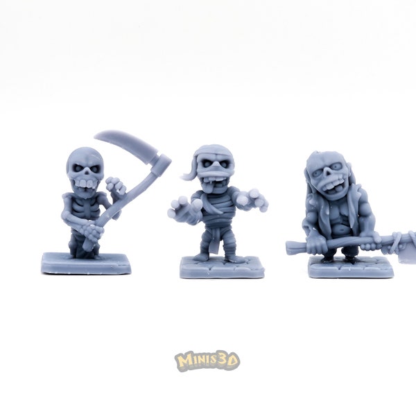 Undead Arcadia: Skeleton Mummy Zombie - HQ Dungeon by Minis3D