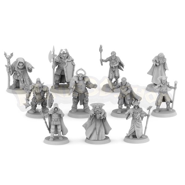 Eindbazen: Ulag, Gulthor, Mentor, Grak, Ragnar, Lord Warlock, Balur, Zargon - HQ Dungeon door Minis3D