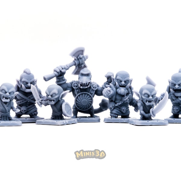 Green Horde Arcadia: Fimir, Orc, Goblin - HQ Dungeon by Minis3D