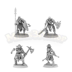 « Guerrier squelette - Donjon HQ » par Minis3D