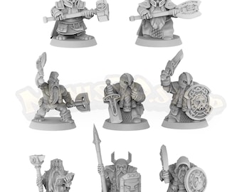 Dwarf: Berserker, Mage, Warrior - HQ Dungeon by Minis3D