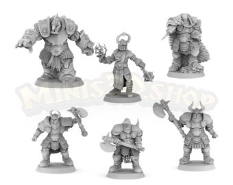 Chaos: Lord, Warrior, Champion, Maraut- HQ Dungeon by Minis3D