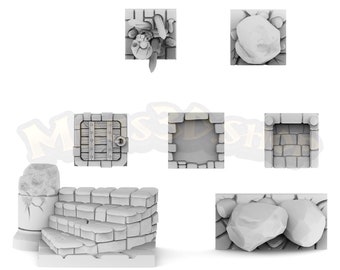 Tiles for HQ Dungeon by Minis3D