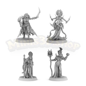 Final Bosses Female Queen: Spider, Witch, Chaos - HQ Dungeon van Minis3D