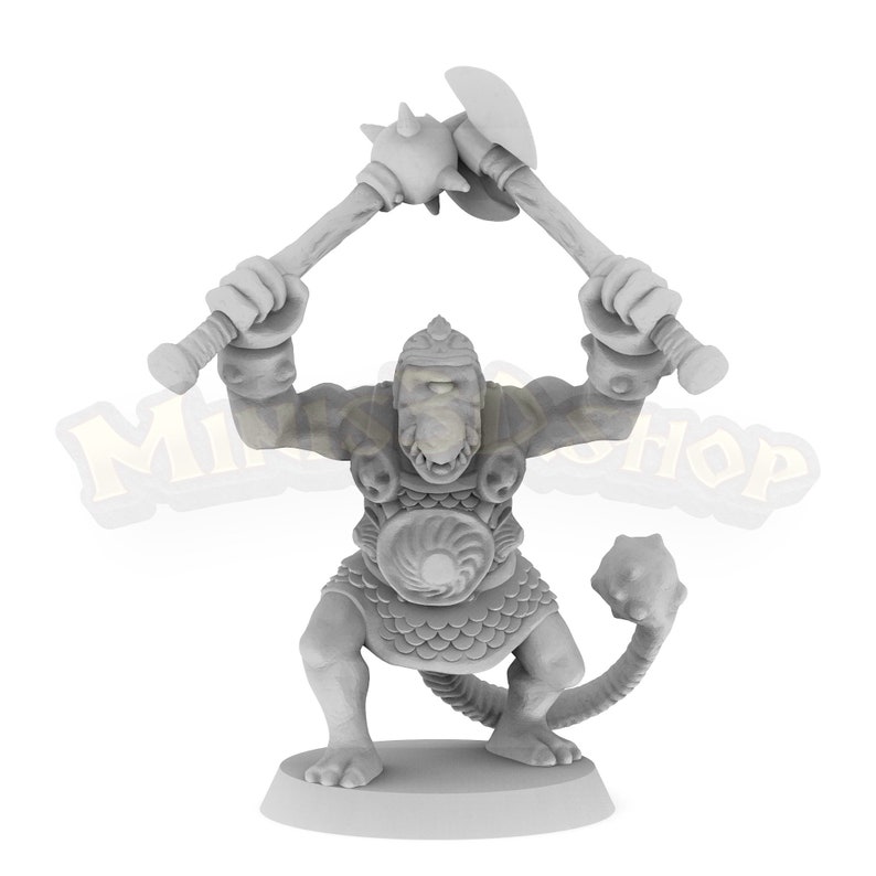 Fimir Shaman, Warrior HQ Dungeon by Minis3D & Enfenix Fimir Guerrero 1