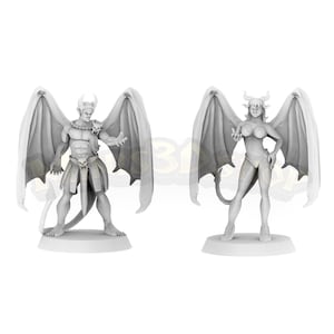 Incubus und Succubus – HQ Dungeon von Minis3D