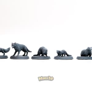 Familiar 2: Fox, Dog, Ferret, Cat, Bagder - HQ Dungeon by Minis3D