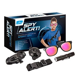 Spy Alert Kit - Pro Detective Spying Gadget, Hearing & Detector - Pretend Secret Agent  Crime Catcher Toy Set for Kids Undercover Adventure