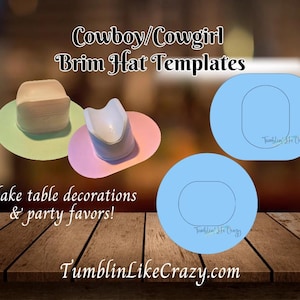 Modello per cappello a tesa da cowboy/cowgirl