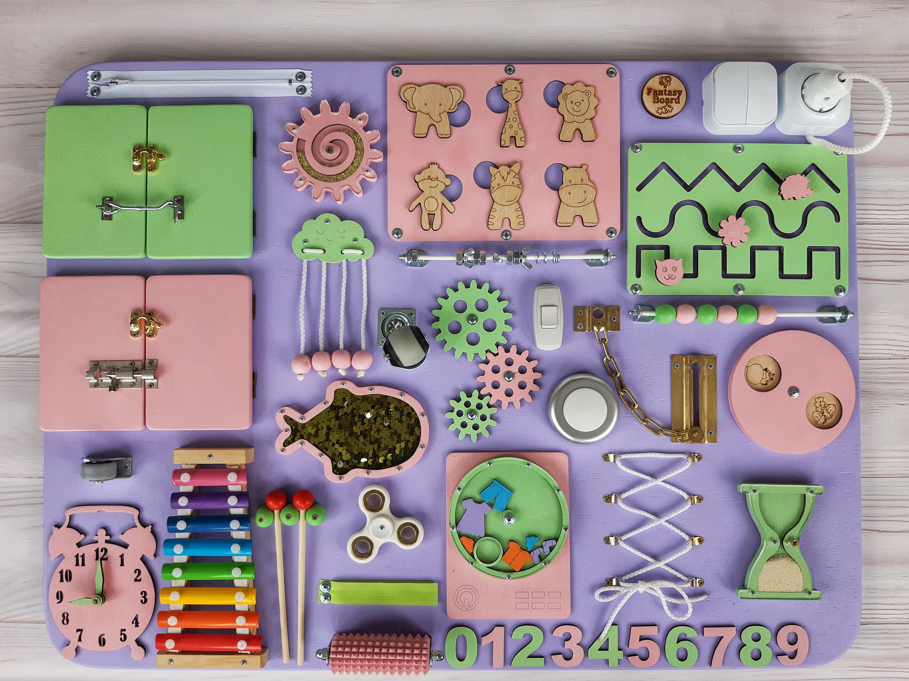 BUSY BOARD for 1 Year Old Baby 1st Christmas Gift Sensory Etsy