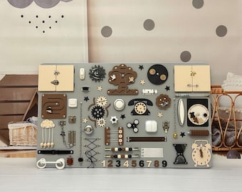 Large busy board toddler gift, toddler busy board baby, Montessori playroom board for toddlers, Montessori toys 1 year old, Sensory wall