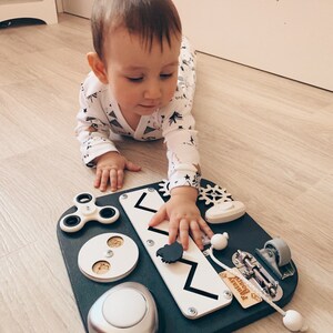 Busy board, activity board, sensory board, toddler busy board, baby busy board, busy board one year old, busy board two years old, 1st birthday present, eco friendly toy