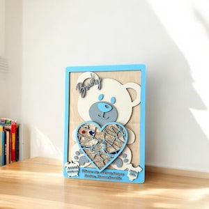 Cadeau pour les nouveaux parents, cadeau nouvelle maman, cadeau de baptême pour garçon, cadeau de dédicace de bébé, souvenir de baptême, faire-part de naissance unique, décoration de chambre d'enfant