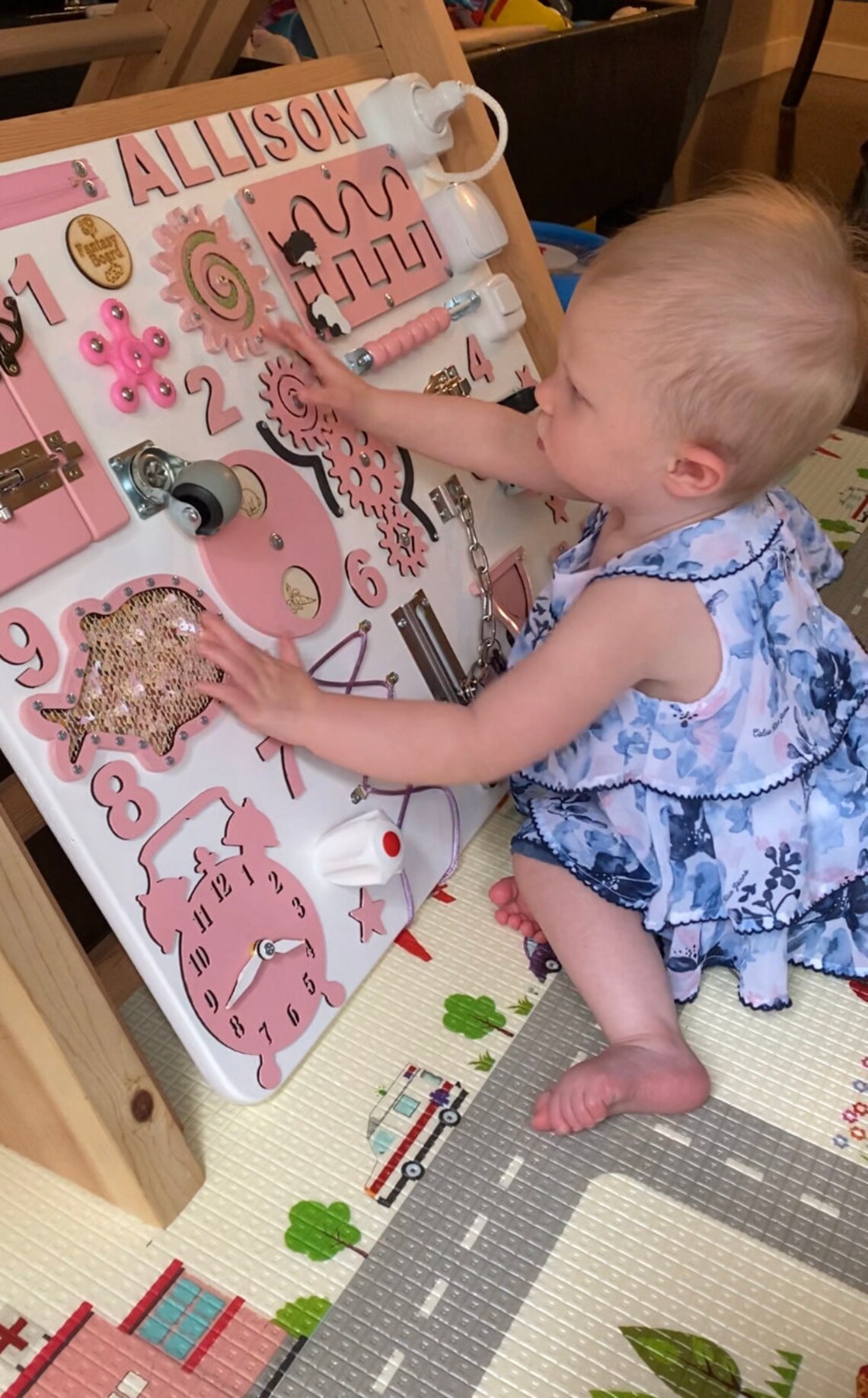 BUSY BOARD for 1 year old Baby 1st Christmas gift Sensory Etsy