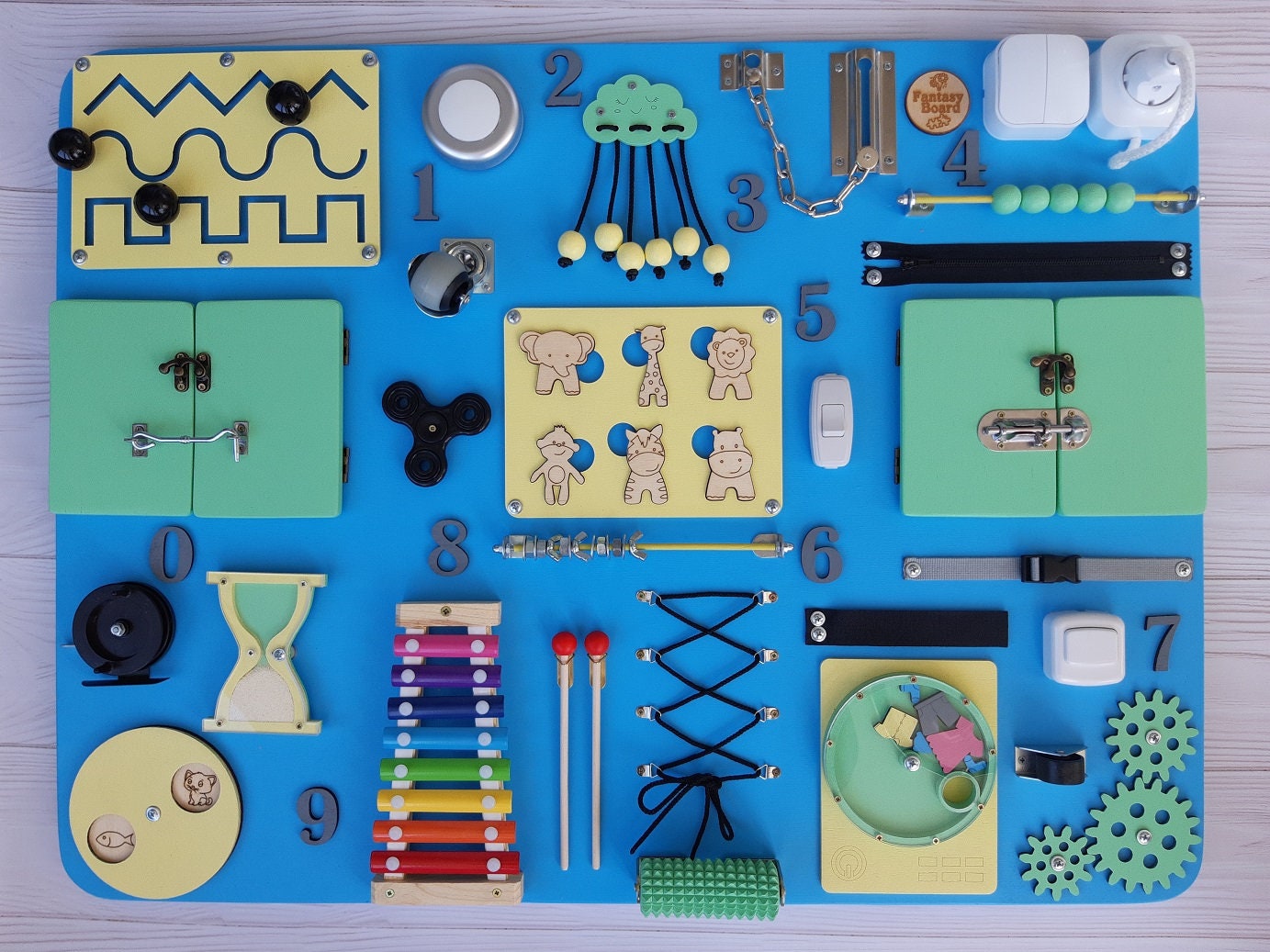 BUSY BOARD for 1 Year Old Baby 1st Christmas Gift Sensory Etsy