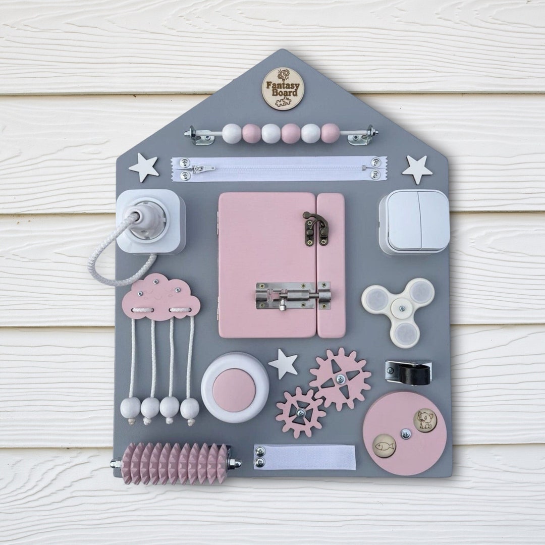 Unique Busy Board for Girl, Busy Board 1 Year Old, Custom Busy Puzzle ...