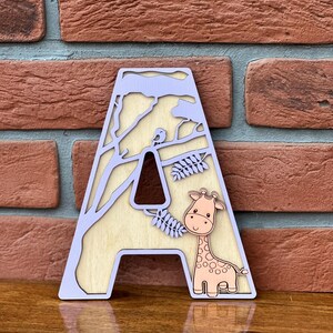 Safari nursery name sign, Newborn name sign safari theme, Safari nursery wall decor, Toddler boy gift, Safari Letter, Personalised Name Sign