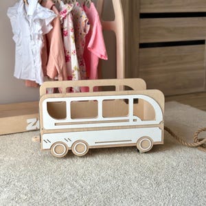Сustom Bus Shaped Storage for Kids Toys, Personalized Toy Storage ...