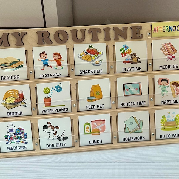 Toddler Routine Board - Etsy