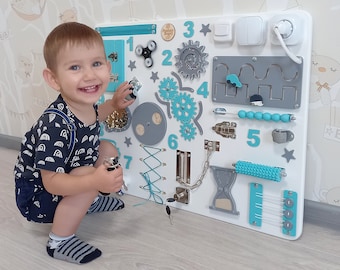 Activity board for toddler, baby busy board for girls and boys