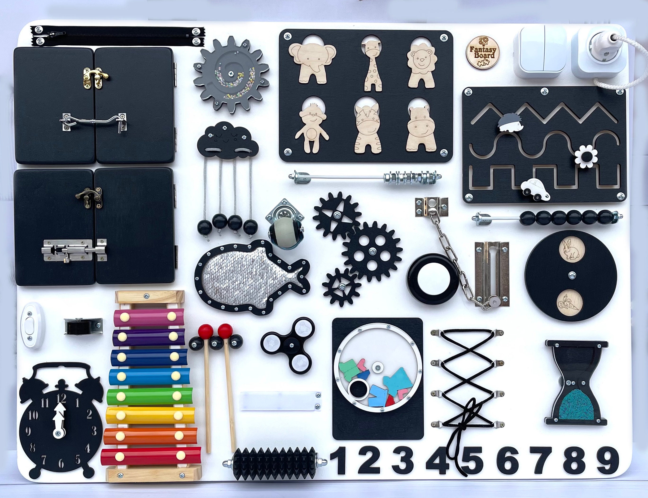 thumbnail image 2 of 1/2PCS Sensory Activity Board Toys Set, Silicone Fidget Toys Adults Bulk Party Favors Sensory Toys Calm Down Fidget Toy For Stress Relief Adhd And Random Pattern P 56536575 2 of 11