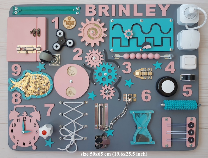 Busy board, activity board, sensory board, toddler busy board, baby busy board, busy board one year old, busy board two years old, 1st birthday present, eco friendly toy