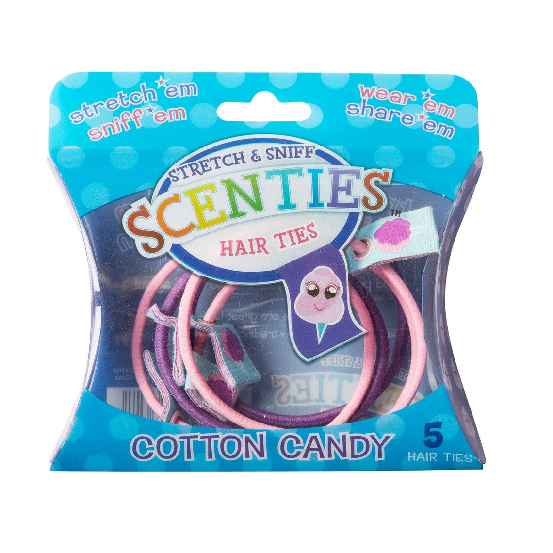 5 Cotton Candy scented bracelets hair ties Purple and Pink Etsy