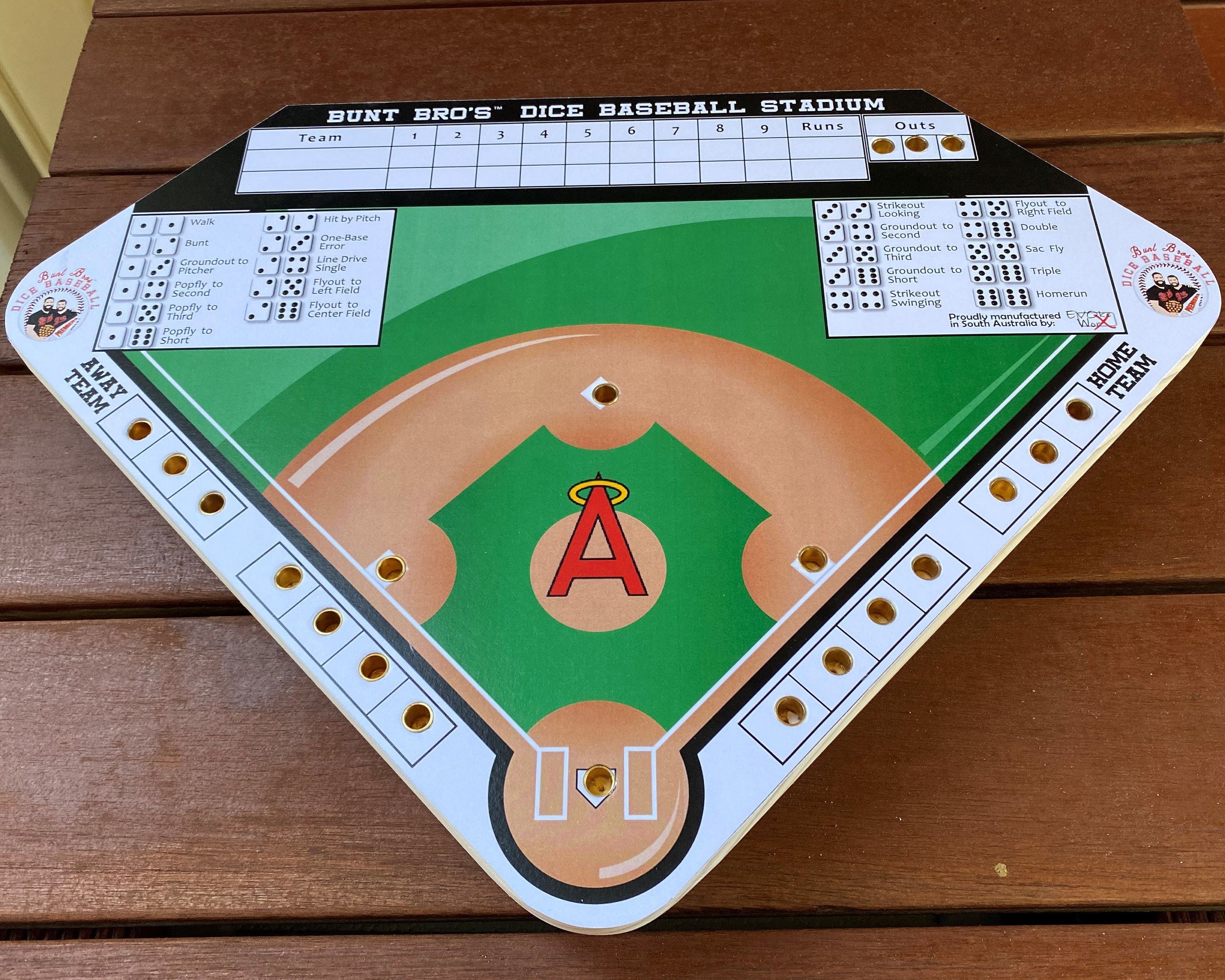 Bunt Bro's Dice Baseball Game PERSONALISED EDITION Tabletop Baseball