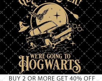 Wizard Flying Car Shirt, Get In Loser We're Going To Hogwart Shirt, HP Shirt, Universal Studios Shirt, Wizard Shirts, Gift For Fan