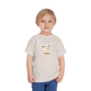 Toddler Tee, Pig Character Shirt, Kids Book Theme, Cute Animal Graphic Top, Children's Literature Gift, Short Sleeve Tshirt