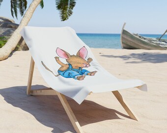 Toalla de playa para niños con diseño de ratón
