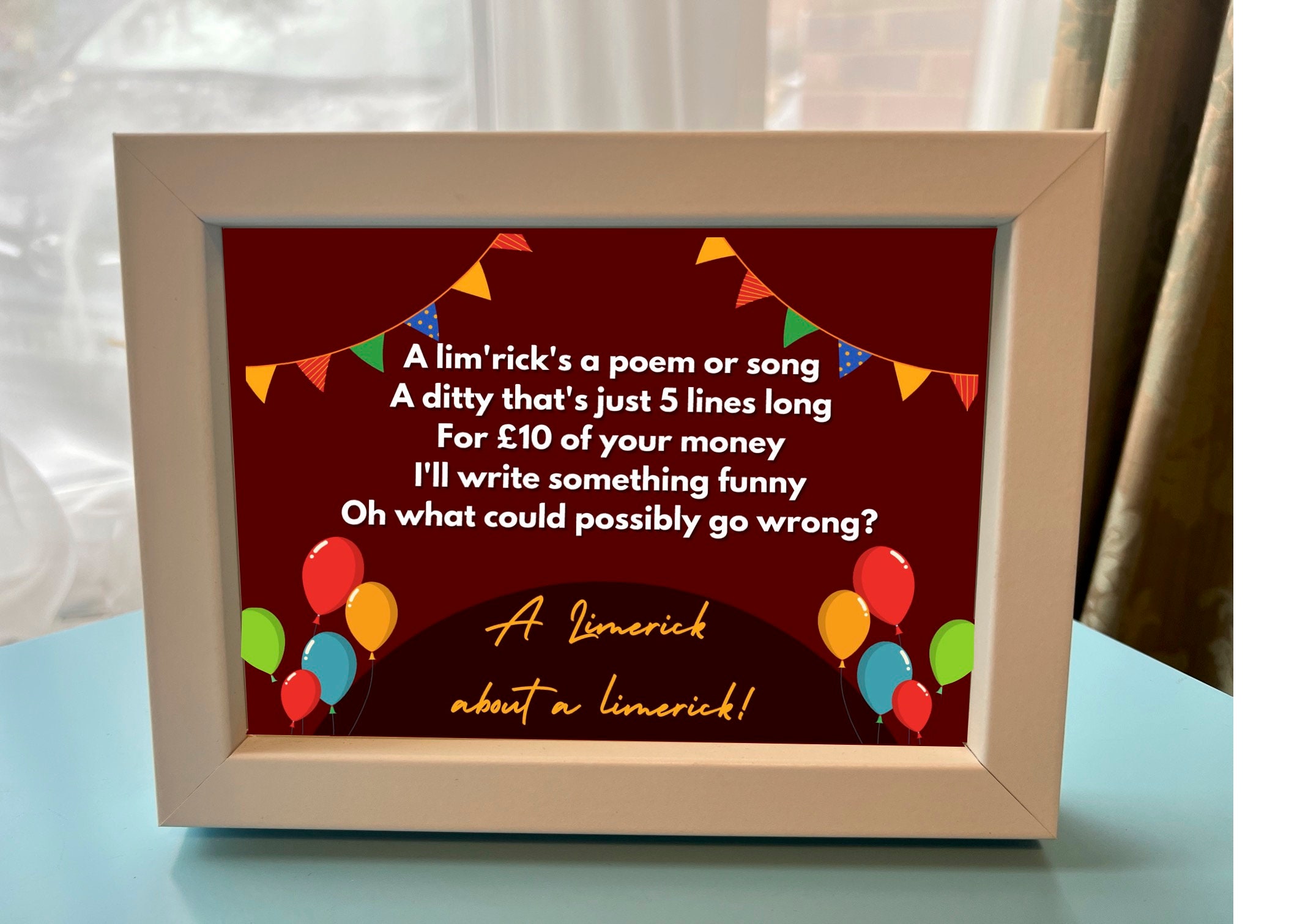 Limerick Poem - Etsy UK Limerick Poem - Etsy UK