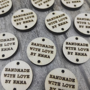 Wood Tags, Wooden Tags, Custom Personalized Tags, Business Tags, Rustic Tags, Crochet Label Tags, Garment Tags, Solid Wood Tag