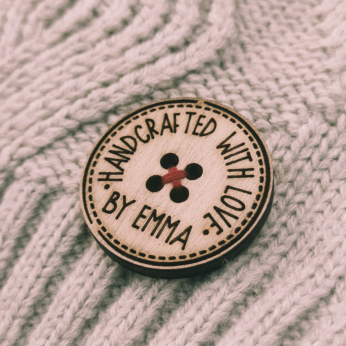 Handcrafted Label Handmade Clothing Label, Wooden Label, Personalized Tag, Wooden Buttons ...
