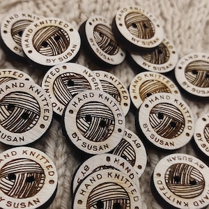 Product Tags, Wooden buttons, personalized wooden buttons, handmade label, buttons for handmade items, custom wooden buttons, set of 25