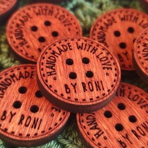 100pcs wooden buttons for knitted and crocheted items, buttons for handmade items, custom wooden buttons, personalized buttons for handmade