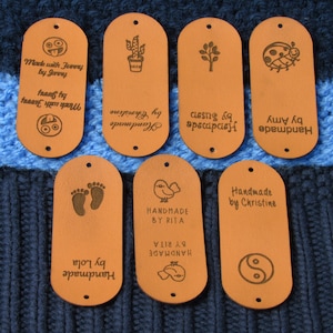 Custom Labels for Crochet, Personalized Clothing Label, Handmade Crochet Tag, Craft Tags, Customized Handmade Labels