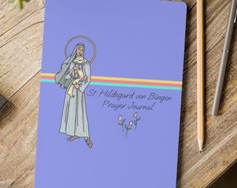 Diário de Orações de Santa Hildegarda com Sugestões e Citações para Reflexão, Meditação, Crisma, Mulheres, Presentes Católicos - Ilustrado