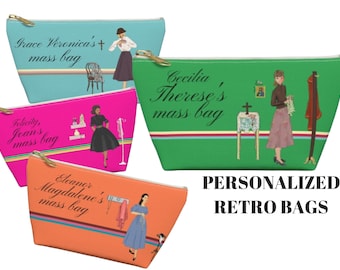 Bolsa de Missa Personalizada: Bolsa para Rosário Católico, Armazenamento de Véu de Capela