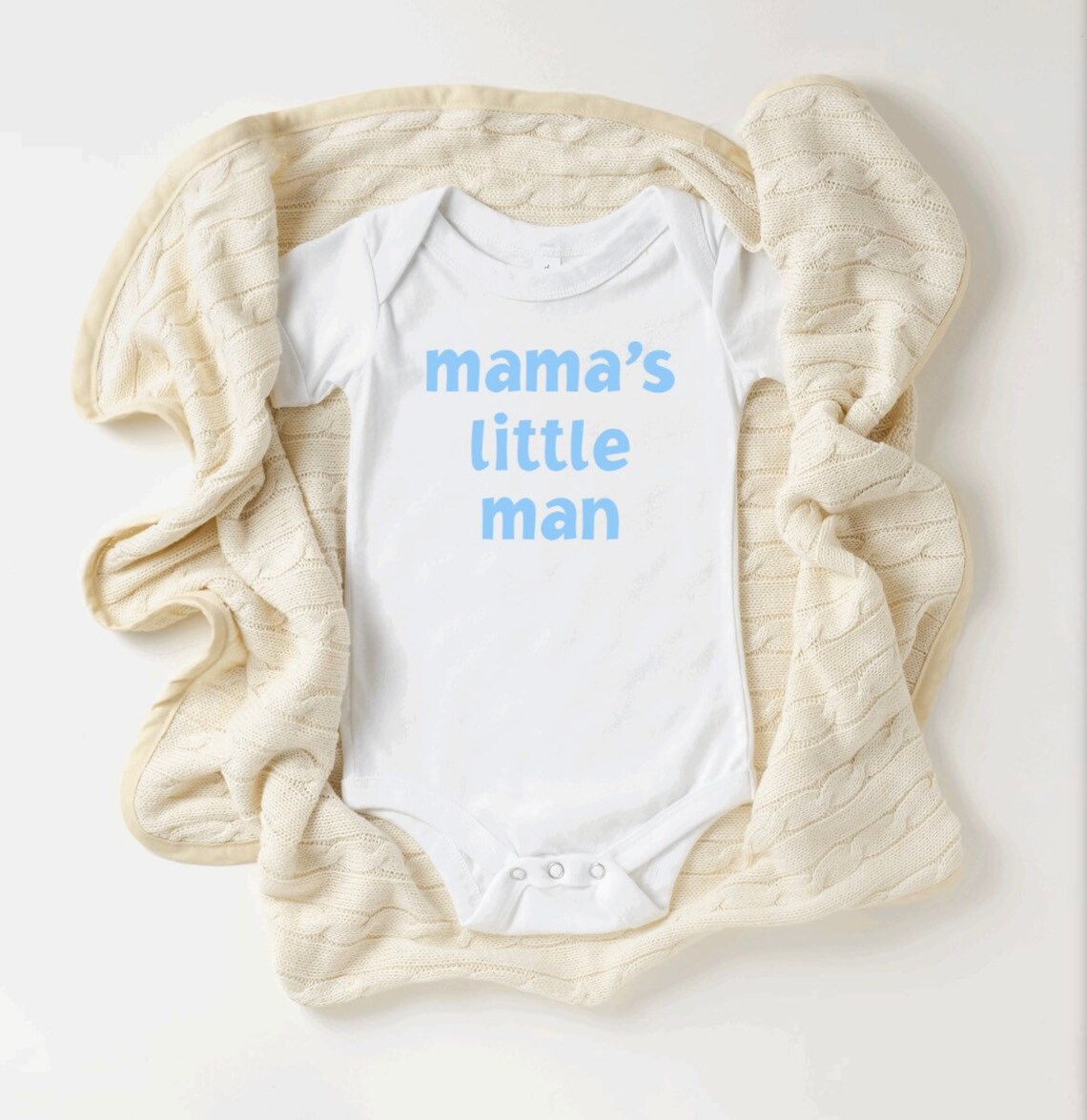 Mamas Little Man Onesie Baby Boy Onesie Custom Onesie Etsy